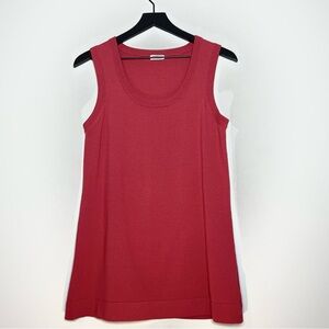 AKRIS Punto Women's Wool Blend Tank Top Scoop Neck Stretch Red Size 8